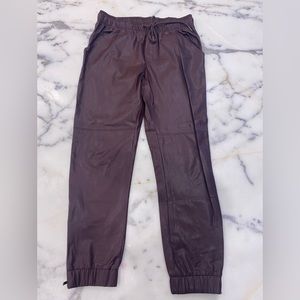 David Lerner Pleather Joggers
